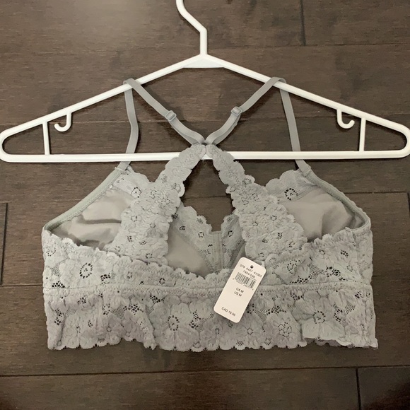 BNWT Aerie lace grey racer back bralette - Picture 3 of 4
